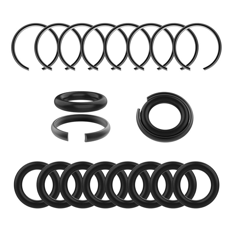 Timsec 10 Packs Impact Retaining Ring Clips with O-Rings, 3/8" Friction Rings Socket Retainer Kit for Electric & Pneumatic Impact Wrench, Square Drive Replacement Parts - Image 1